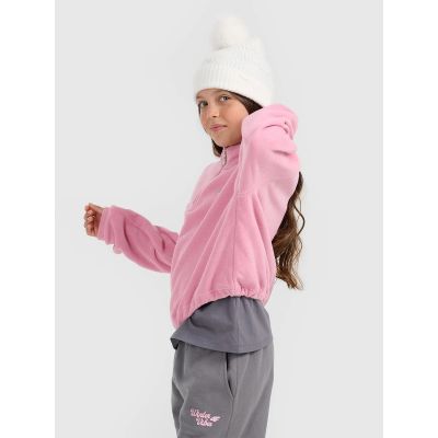 2. 4FWarm oversize fleece with stand-up collar for girls 4F 4FJRAW25TFLEF441-54S
