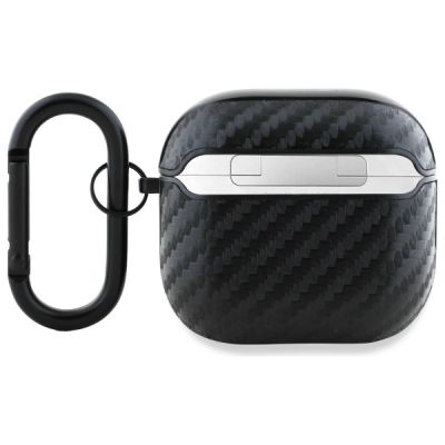 2. BMW Carbon Double Metal Logo Case for AirPods 4 - Black