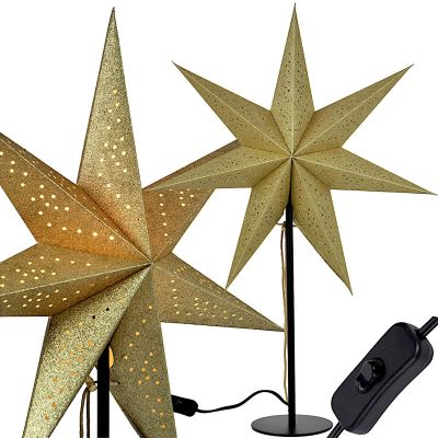 5. DECORATIVE STAR WITH LED ILLUMINATION, height: 65CM, CHAMPAGNE