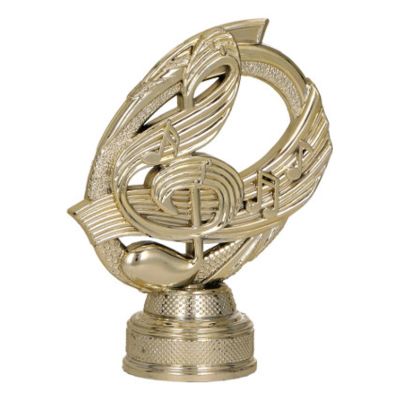3. Gold plastic figurine - music