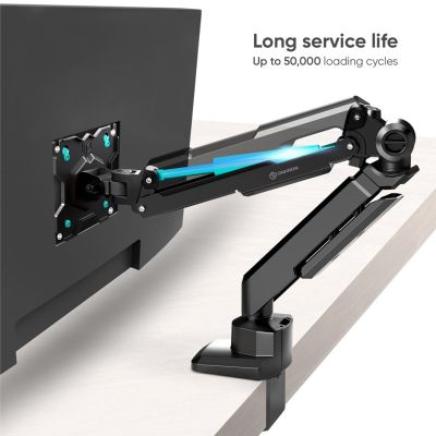 13. ONKRON G90-B Tilt and swivel desk mount for 13"-34" monitors, max 10 kg, with rotation, black