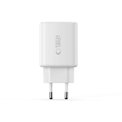 4. Tech-Protect NCA65W-GAN 3-Port 65W Wall Charger - White