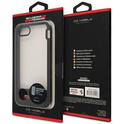 8. Ferrari Racing Shield Case for iPhone 7 / 8 / SE 2020 / SE 2022 - Semi-Transparent