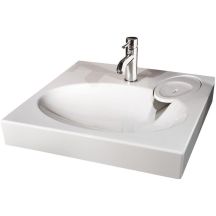 WASHBASIN CLARO+SIPHON+HANGERS 60X60CM