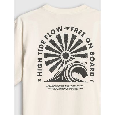 7. Men's relaxed T-shirt with print 4F 4FRSS26TTSHM4296-11S