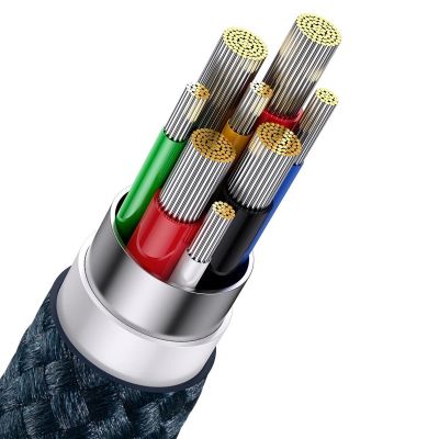 6. Baseus Flash Series II cable USB Type C / USB Type A - USB Type C / Lightning / micro USB 100 W 1.5 m blue (CASS030203)