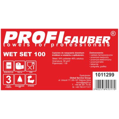 2. Cloths in a soaking bucket with a ProfiSauber WET SET 100 dispenser