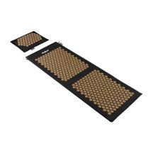 ECO Health Mat with Acupressure Spikes and Pillow, 130x50cm, XXL, Gold Spikes, Rebel Active