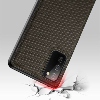 6. Dux Ducis Fino case covered with nylon material for Samsung Galaxy A03s green