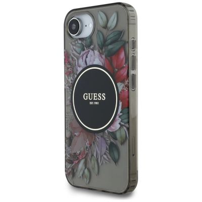 2. Guess IML Flowers MagSafe iPhone 16e Case - Black