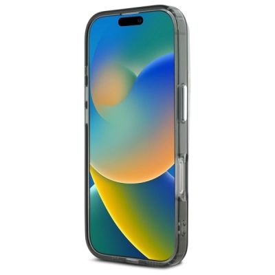 5. Karl Lagerfeld IML Monogram Karl & Choupette Head MagSafe iPhone 16 Pro Case - Black