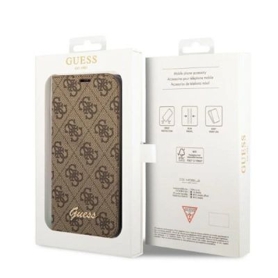 7. Guess GUBKP14XHG4SHW iPhone 14 Pro Max 6.7 "brown / brown book 4G Vintage Gold Logo