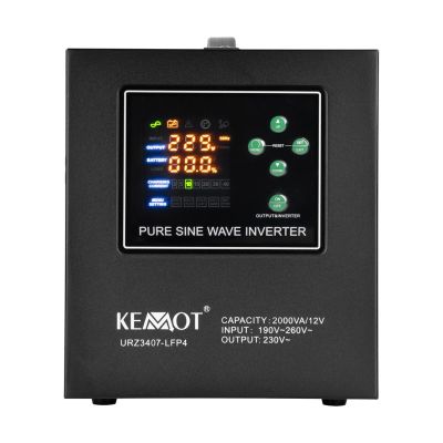2. KEMOT PROsinus-2000 emergency power supply, pure sine wave converter with charging function 12V 230V 2000VA/1200W