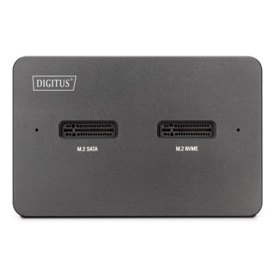 4. USB-C 3.2 Gen2 Docking Station for M.2 Duo NVMe and SATA SSDs (max. 2x 4 TB) with SD-Express 7.1 Card Reader (max. 2 TB), Black