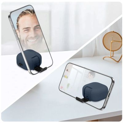6. Tech-Protect Slim Hook Case for Samsung Galaxy Buds 4 / 4 Pro - Navy Blue