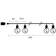 14. PARTY LIGHT OUTDOOR GARLAND 20 BULBS 100LED 5.8M 230V