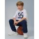 Boy's loose T-shirt with print 4F 4FJRSS26TTSHM3786-10S