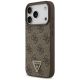 2. Guess Leather 4G Triangle Strass MagSafe Case for iPhone 18 Pro / 17 Pro - Brown