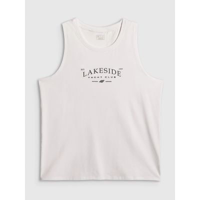 5. Men's regular sleeveless T-shirt with print 4F 4FRSS26TSLEM331-10S