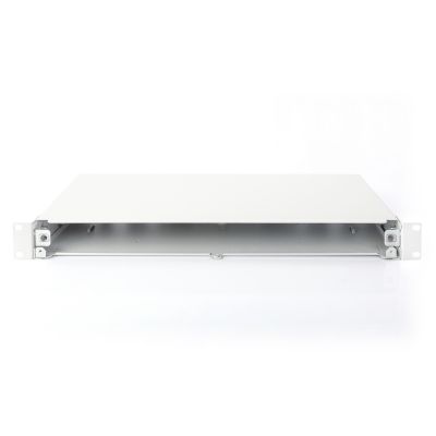 7. FO patch panel without faceplate 19'' 1U, sliding, PG13.5 and PG16 gland, ties/holders, gray