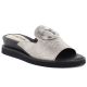 4. Women's silver low wedge flip-flops M.Daszyński MR2267-7