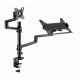 13. GEMBIRD ADJUSTABLE DESK ARM/MONITOR HOLDER + NOTEBOOK STAND 17-32, VESA 100X100MM, UP TO 8 KG