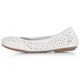 16. Rieker W RKR649 comfortable leather openwork shoes, white