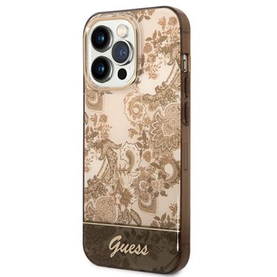 2. Guess GUHCP14LHGPLHC iPhone 14 Pro 6.1" ocher hardcase Porcelain Collection