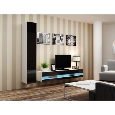 2. TV cabinet VIGO NEW '180' 30/180/40 white/black flat