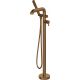 Freestanding bathtub faucet with shower set