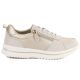2. Women's leather low shoes in beige and gold eVento 9784