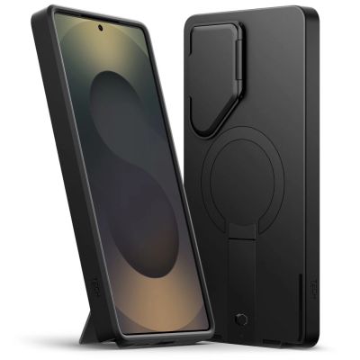 2. Tech-Protect Kevlar Aura MagSafe Case for Samsung Galaxy S25 Ultra - Black/Orange