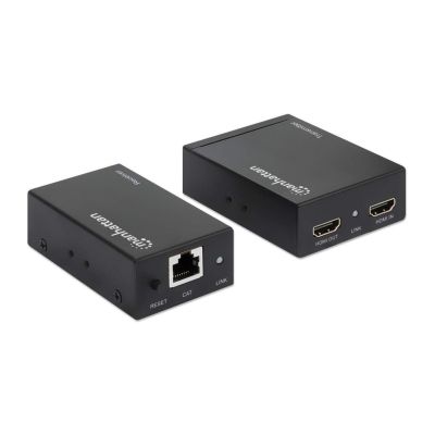 6. Manhattan 207461 AV Extender AV Transmitter and Receiver Black