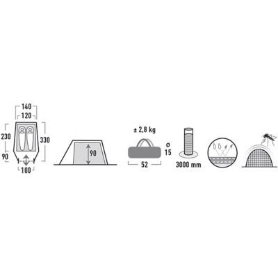 7. High Peak Kite 2 Tent 10188