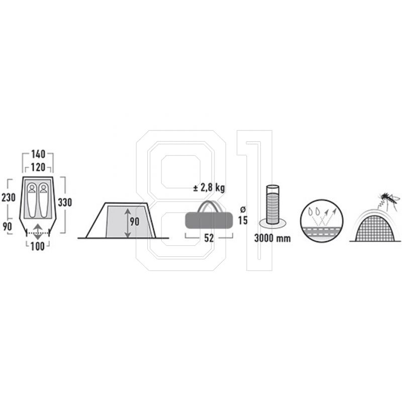 7. Tent High Peak Kite 2 10188