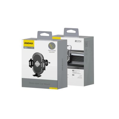 9. Dudao F2+ smartphone holder for the air vent with clamp - black