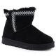 8. Women's black suede snow boots Potocki 06303