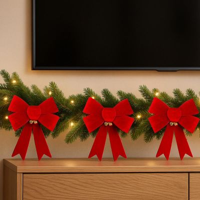 12. DECORATIVE BOW 14.5 CM WITH BELLS 3 PCS