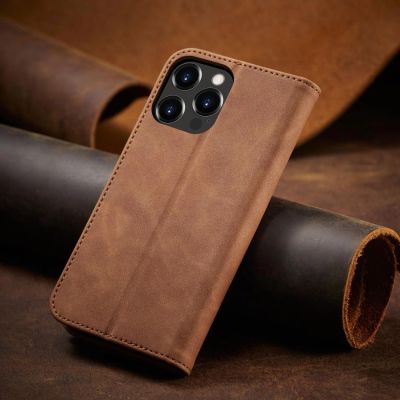 10. Magnet Fancy Case Case for iPhone 13 Pro Max Pouch Card Wallet Card Holder Brown