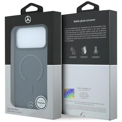 8. Mercedes Leather 3D MagSafe case for iPhone 18 Pro Max / 17 Pro Max - anthracite