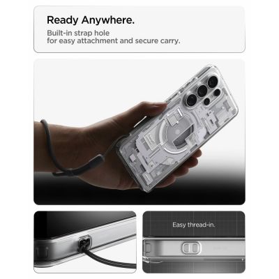 14. Spigen Ultra Hybrid Mag MagSafe Case for Samsung Galaxy S26 Ultra Zero One - Clear and White