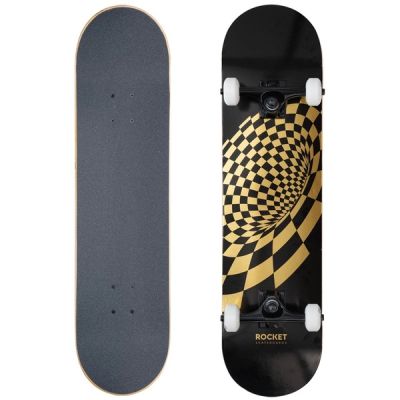 6. Rocket Vortex Foil Gold 8" skateboard RKT-COM-1553