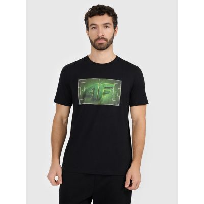 Men's regular printed T-shirt 4F 4FRAW25TTSHM3612-20S