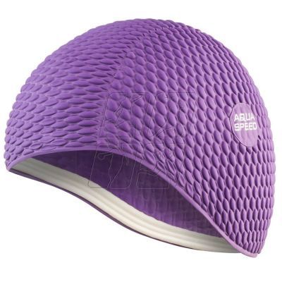 2. Swimming cap Aqua-Speed latex Bombastic Tic-Tac purple