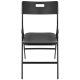 12. TOURIST CATERING SET FOLDING TABLE 86.5x86.5x71CM AND 4 BLACK CHAIRS