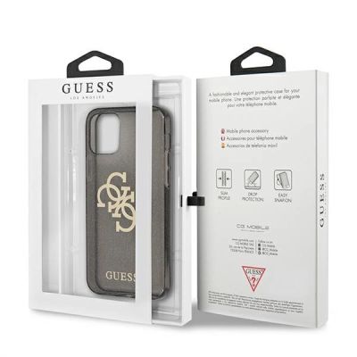 8. Guess GUHCP12LPCUGL4GBK iPhone 12 Pro Max 6.7" black/black hard case Glitter 4G Big Logo