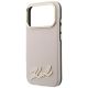 6. Karl Lagerfeld Grained with Resin Signature Logo MagSafe Case for iPhone 18 Pro / 17 Pro - Pink
