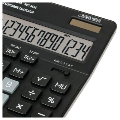 4. ElevendesktopcalculatorSDC-554S black, replaces Citizen