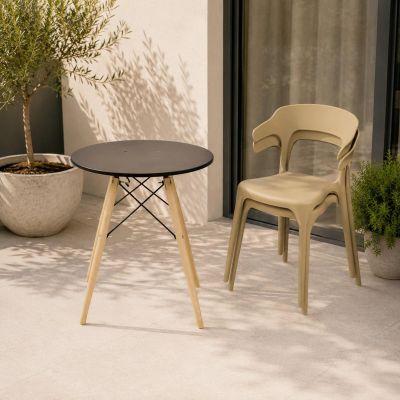 6. SAND PLASTIC GARDEN CHAIR