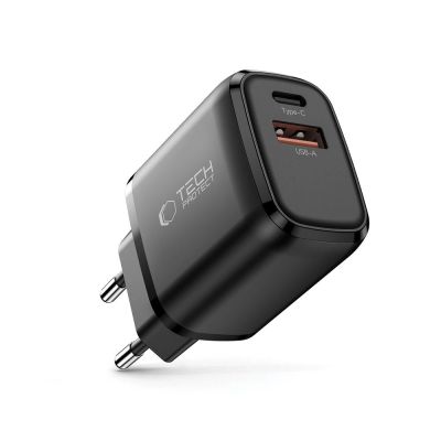 2. Tech-Protect NCA30 PD 30W / QC3.0 USB-A / USB-C wall charger - black